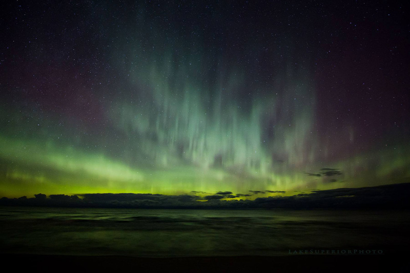 Lake Superior northern lights