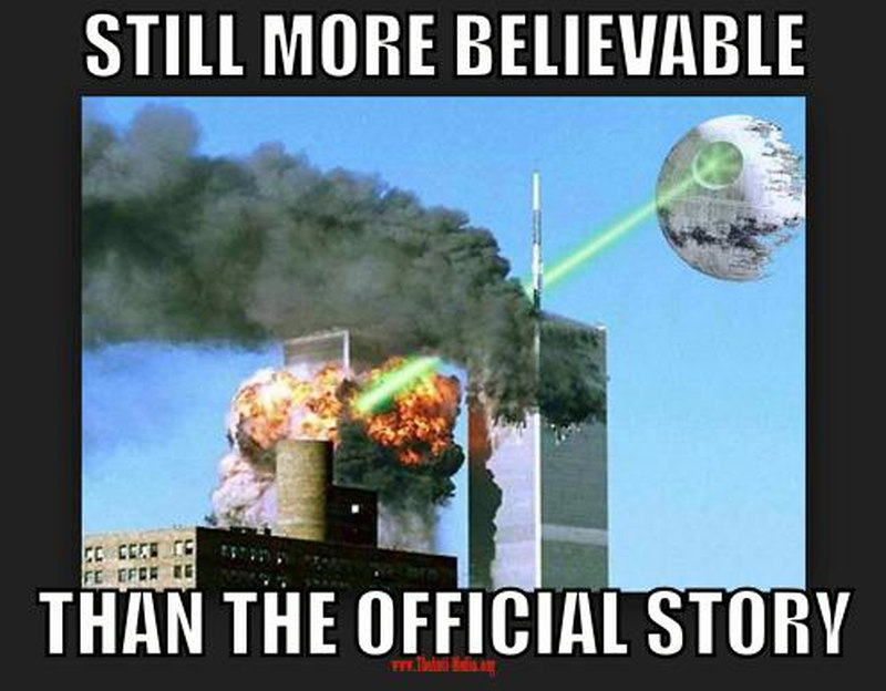 Click to enlarge 9/11 deathstar twin towers still more believable than the official story