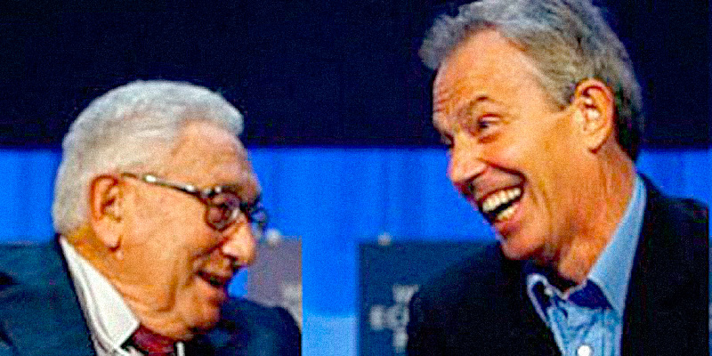 Click to enlarge Henry Kissenger and Tony Blair