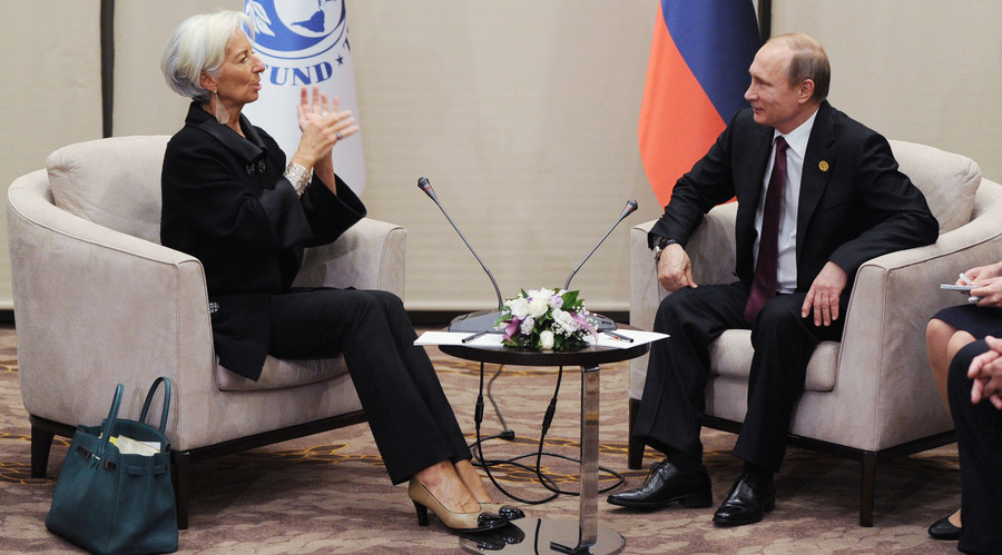 Click to enlarge Putin Lagarde IMF