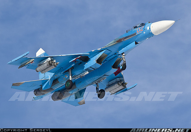 Click to enlarge SU-27M Russian bomber airstrikes