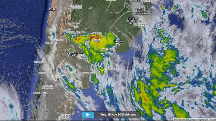 thunderstorms in Argentina