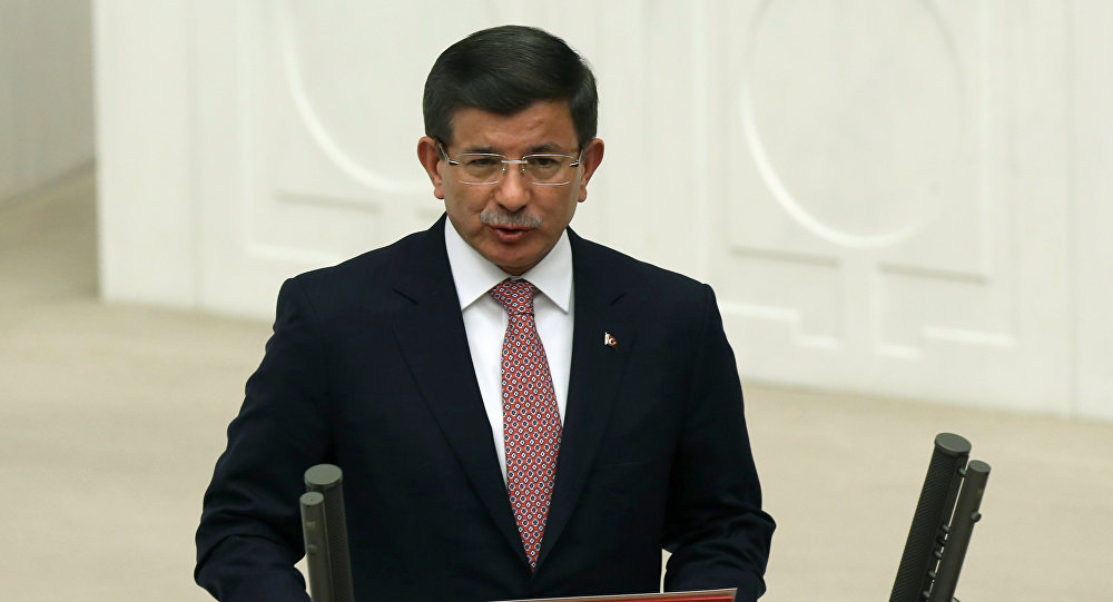 Click to enlarge Turkish Prime Minister Ahmet Davutoglu