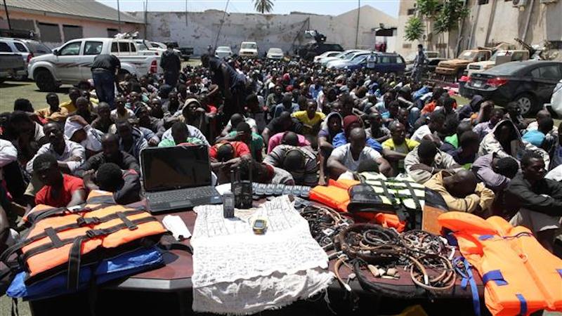 Click to enlarge African migrants