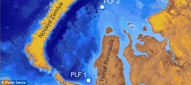 Click to enlarge map of underwater pingos