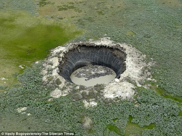 Click to enlarge Yamal Peninsular sinkhole