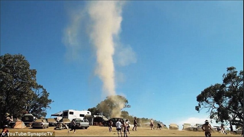 Mini-tornado at dance festival