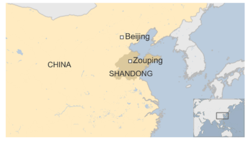 Map of Shandong, China