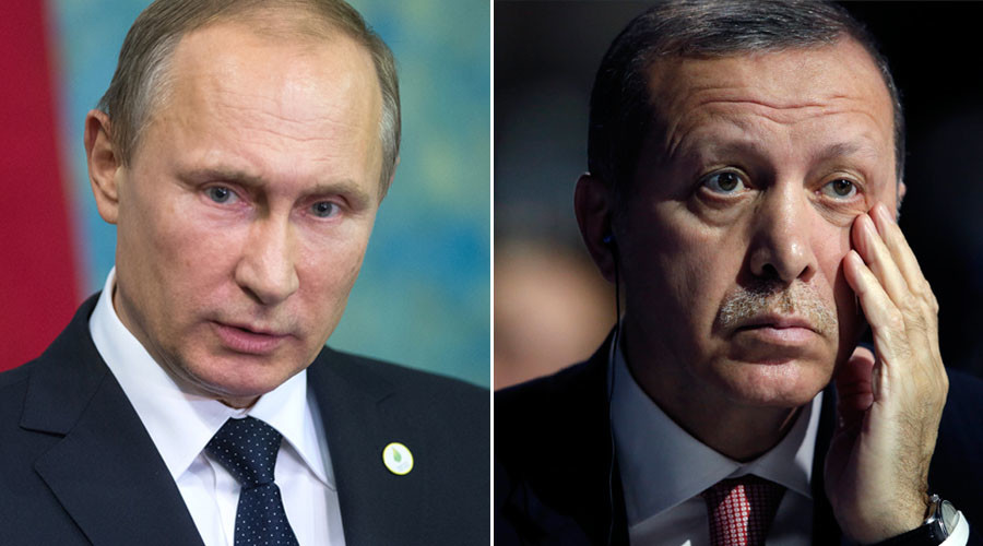 Click to enlarge Russian President Vladimir Putin and Turkish President Tayyip Erdogan