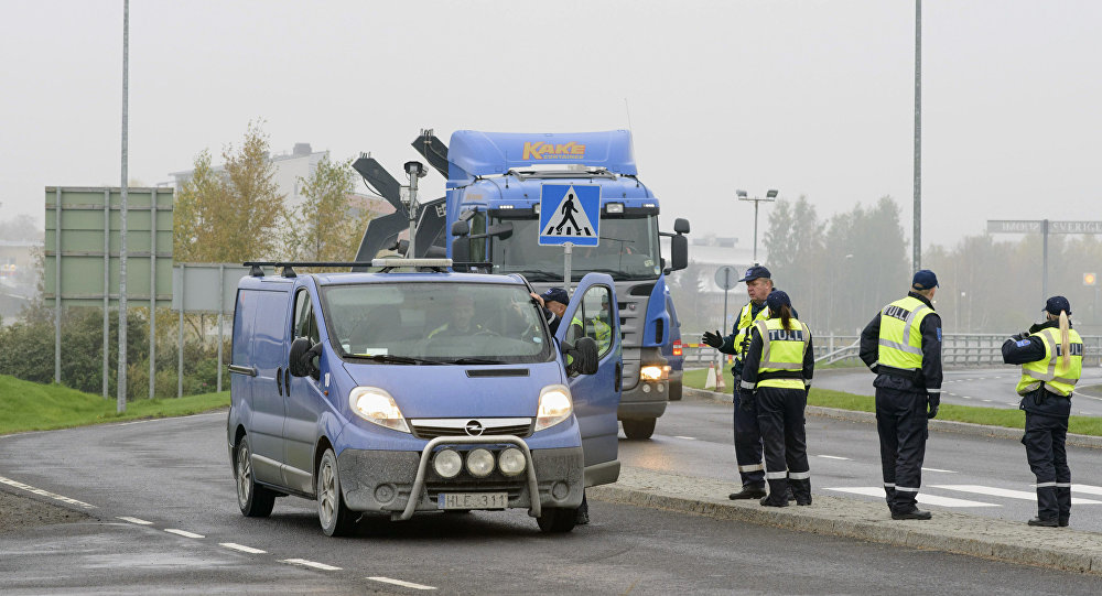 Swedish police and vehicles