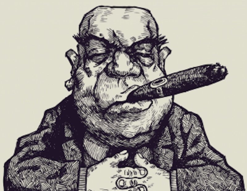 Filthy rich carictature
