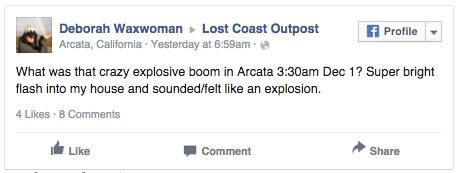 Loud boom Arcata
