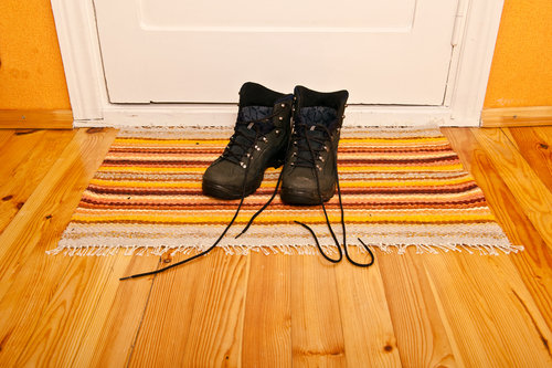 shoes off at the door