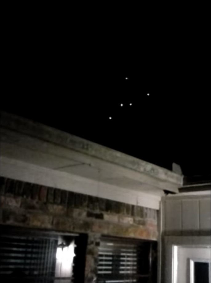 Home video from Conroe, Texas, captured the lights of a purported alien spacecraft in early November.   Credit: John Hernandez 