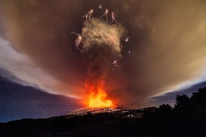 Mount Etna Volcano Eruption - 3 December 2015 