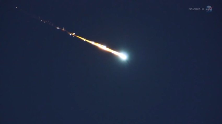 A bolide or exploding meteor