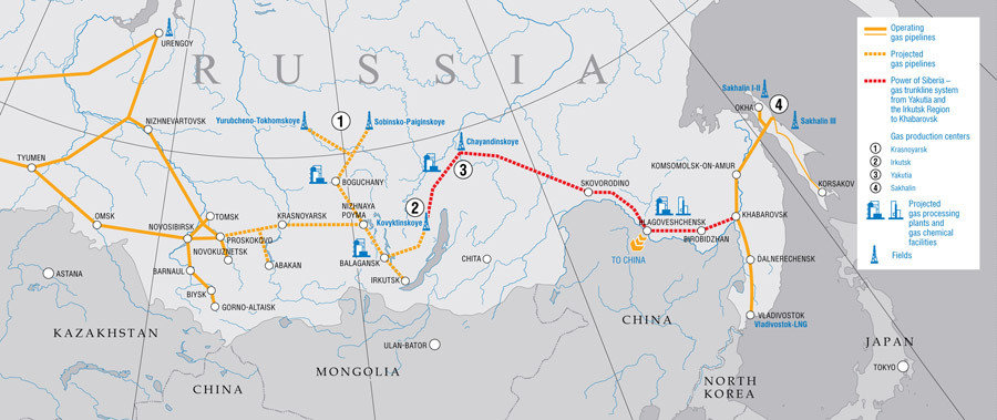 Gazprom map