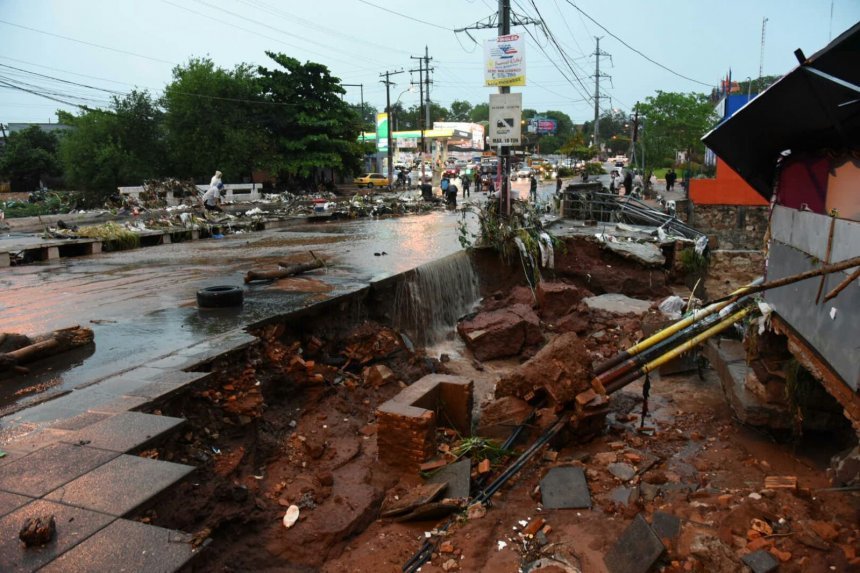 Paraguay flood damage