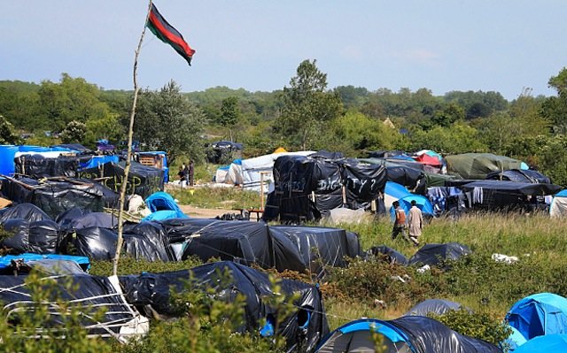 Click to enlarge Calais refugee camp