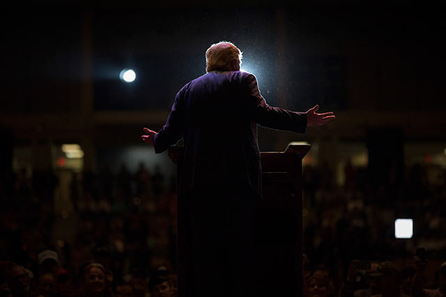 Trump on stage