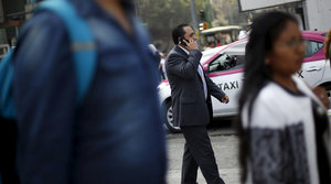 Man on cell phone