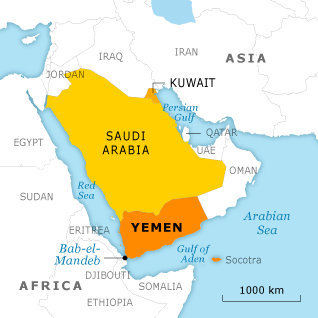 Click to enlarge Yemeni regional map