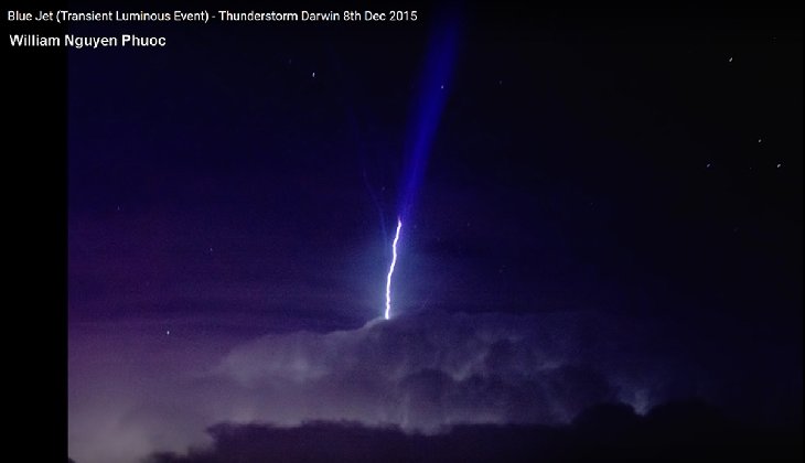 Blue Jet (Transient Luminous Event) 