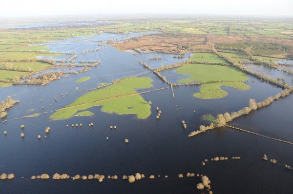 Flooded Shannon river