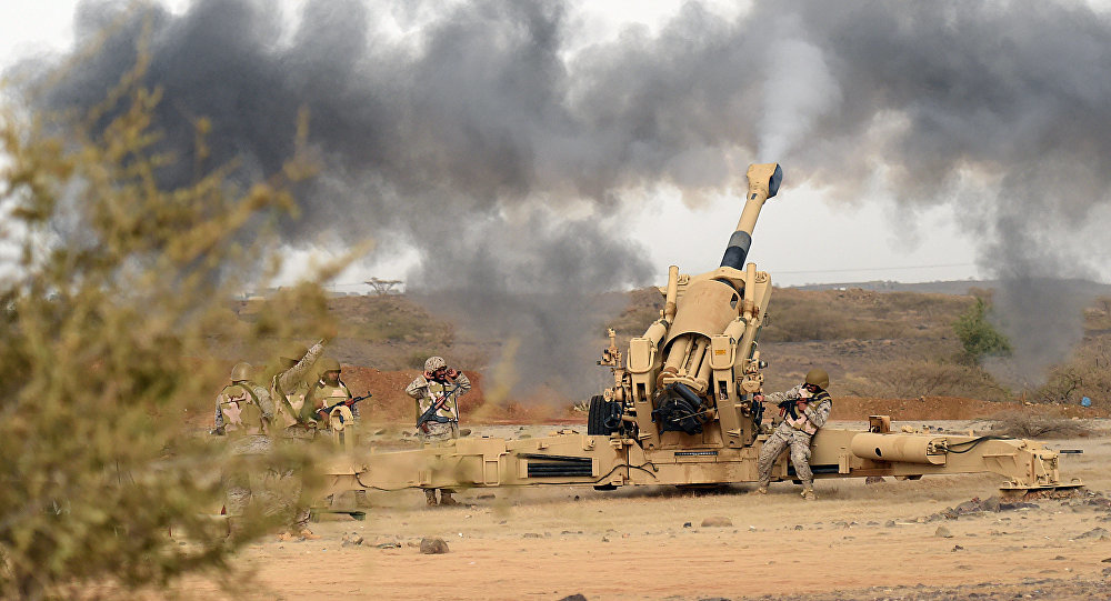 Saudi army artillery