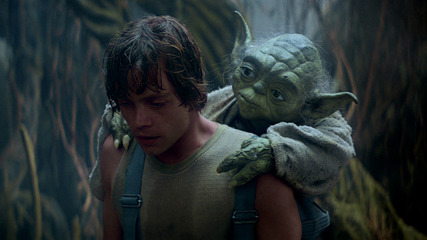 Click to enlarge Star Wars Luke with Yoda