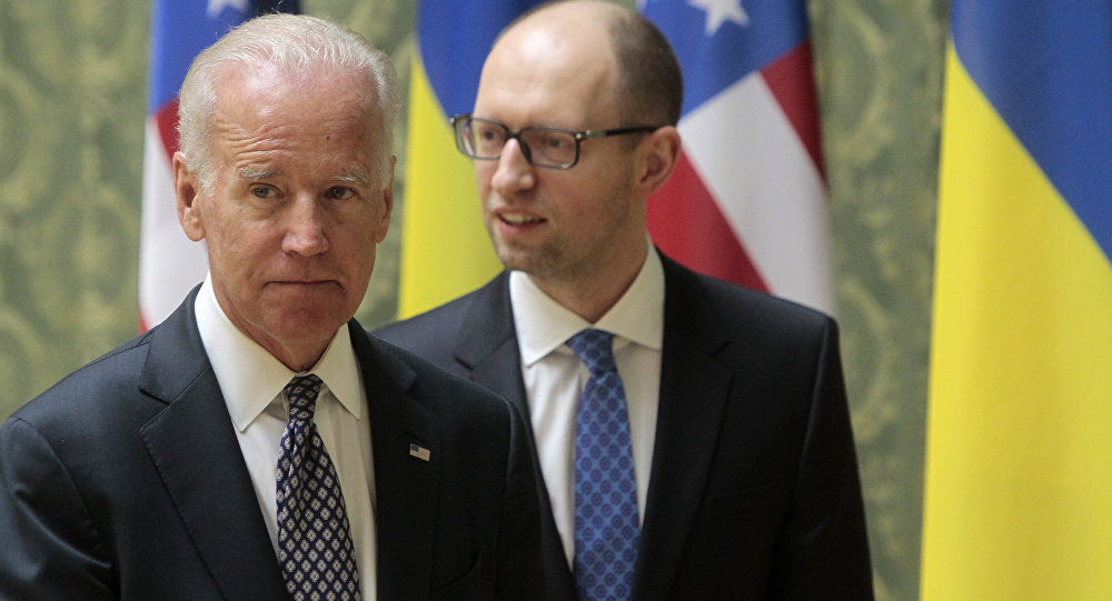 Click to enlarge Biden and Yatsenyuk