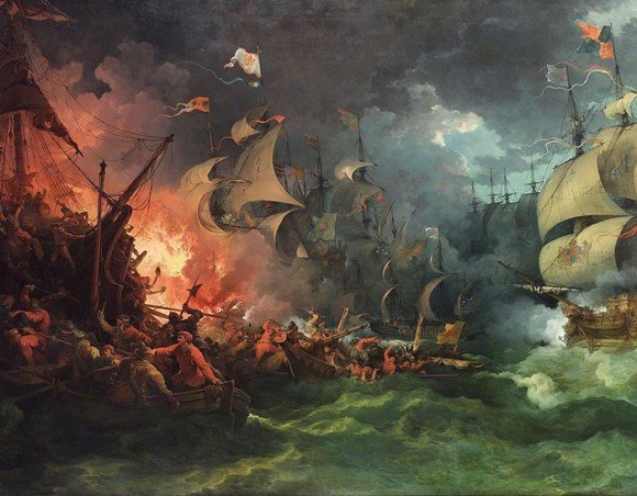 Click to enlarge Defeat of the Spanish Armada