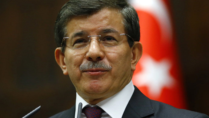 Click to enlarge Turkey's Prime Minister Ahmet Davutoglu