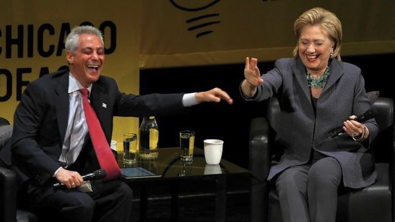 Click to enlarge Rahm Emanuel and Hillary Clinton