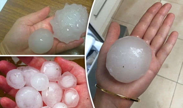 Giant hailstones