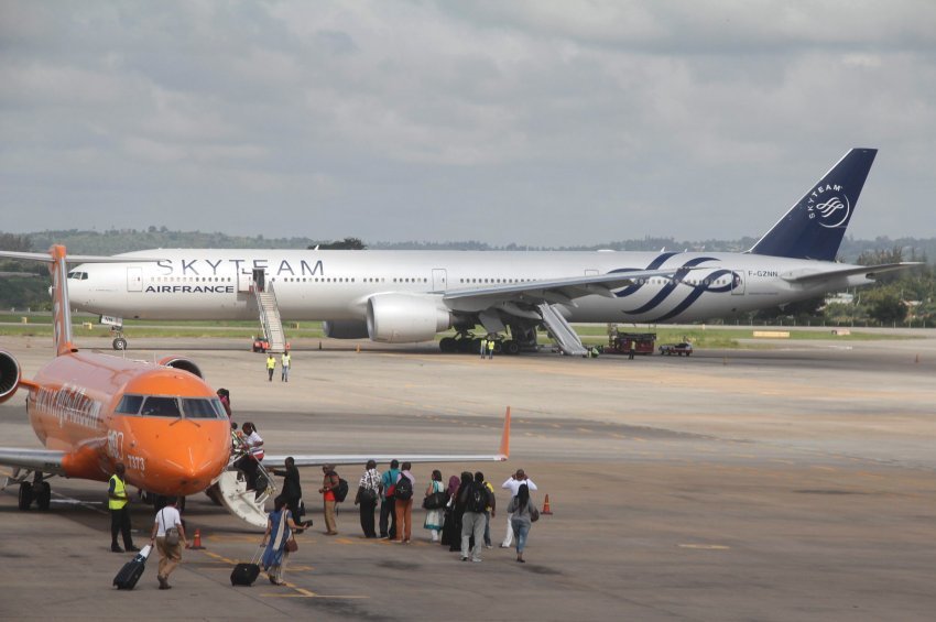 airfrance maschine mombasa, boeing 777