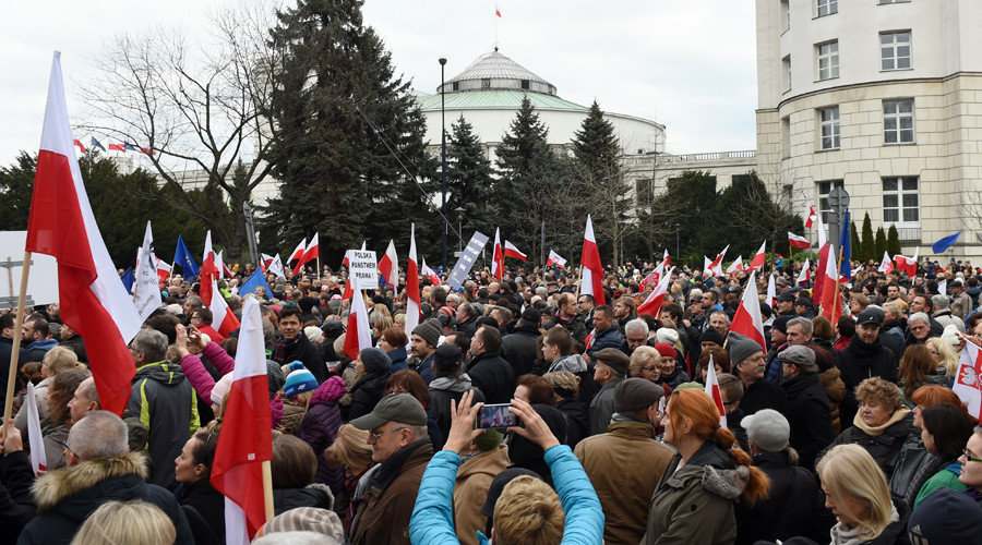 Protest Warsaw Poland