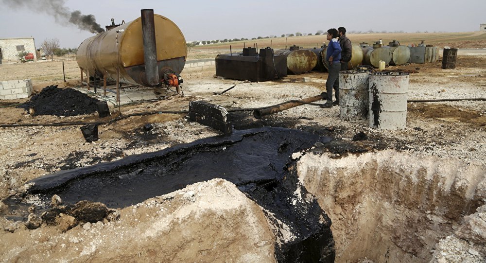Click to enlarge Syrian oil facility bombed