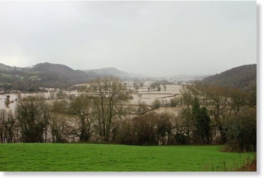 Floods Carmarthen, Wales