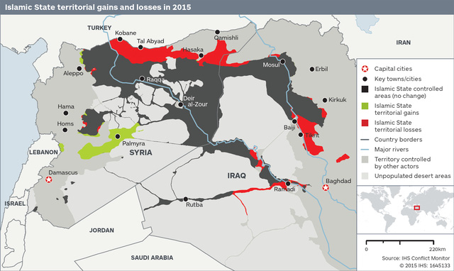 ISIS territory map
