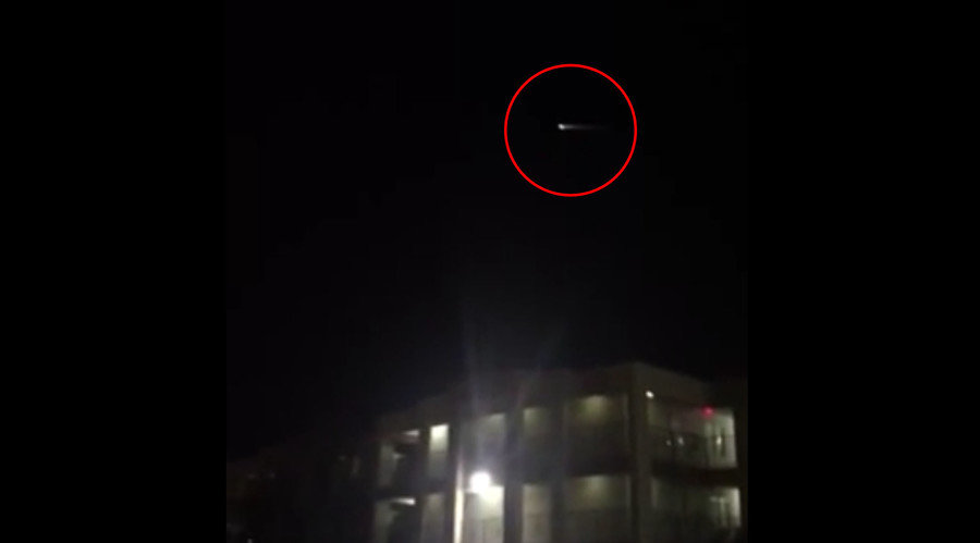 Still from video footage of the fireball