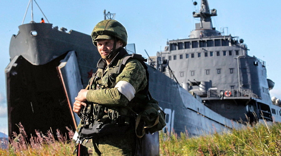 Click to enlarge Russian naval military exercise