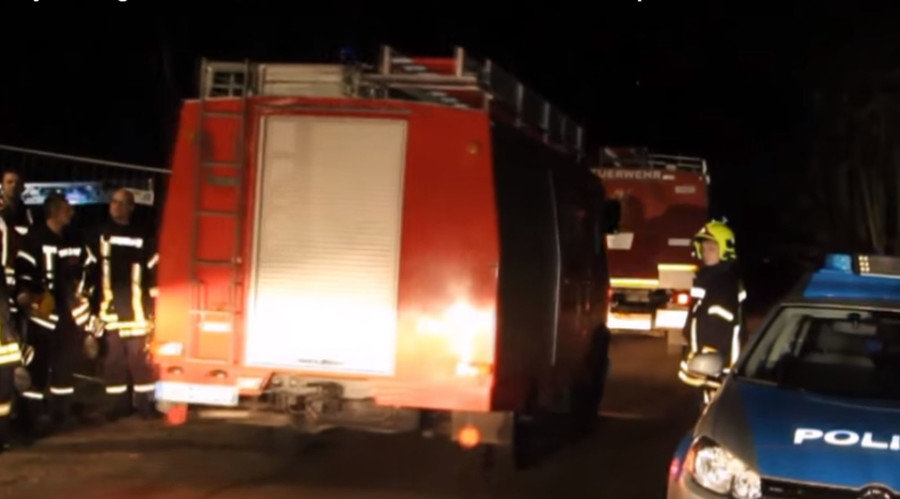 refugee center fire germany