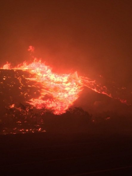 Click to enlarge Highway 101/Solimar Beach fire