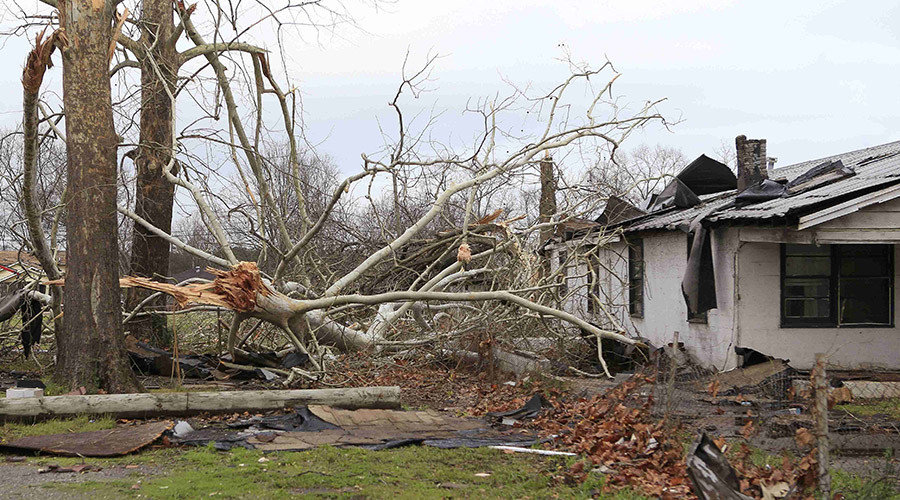 Tornado damage Texas