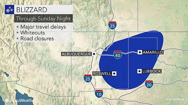 Blizzard map thru Sunday