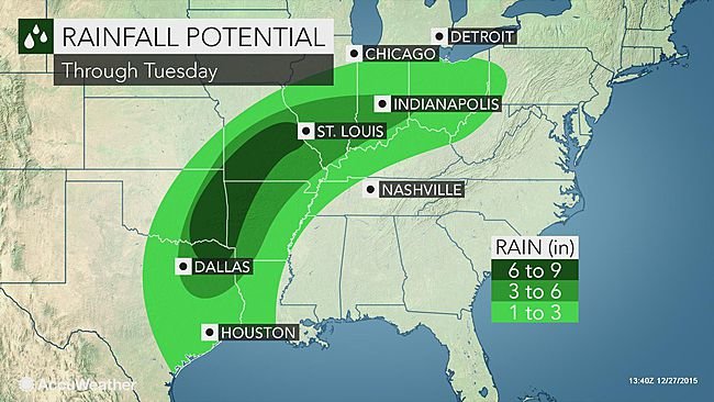 Rainfall potential OK, Miss.
