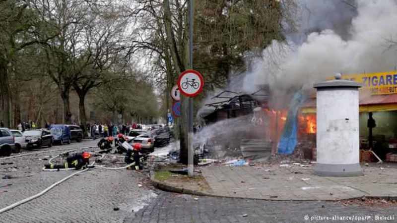 Polish fireworks stall blast