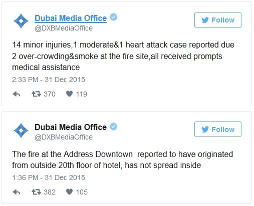 Click to enlarge Dubai hotel fire