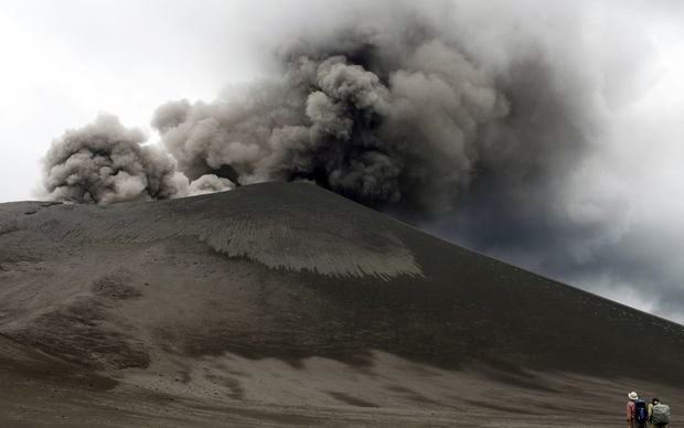 Mount Yasur volcano on Tanna Island in Vanuatu 